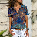 Damen Polo-Shirt mit höchstem Tragekomfort und grafischem Mandala-Design