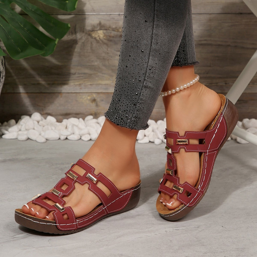 Damen Komfortable Sandalen mit modernem Riemendesign und rutschfester Sohle R&B
