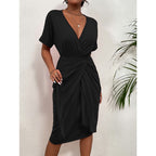 Damen Wickelkleid mit elegantem V-Ausschnitt und Vielzahl an Stylingmöglichkeiten