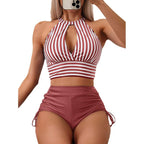 Damen Bikini mit hoch geschnittenem Slip und raffiniertem Cut-Out R&B