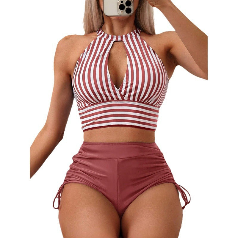 Damen Bikini mit hoch geschnittenem Slip und raffiniertem Cut-Out R&B