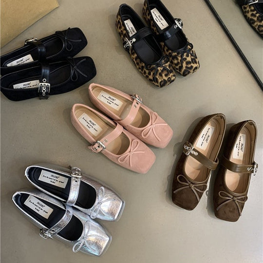 Damen Ballerinas mit modischem Schnallen-Detail und bequemem Fußbett R&B