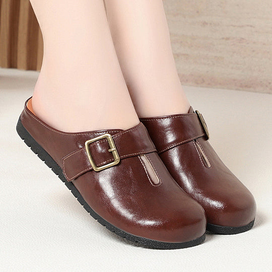 Damen Clogs mit modischem Riemen und komfortablem Fußbett R&B