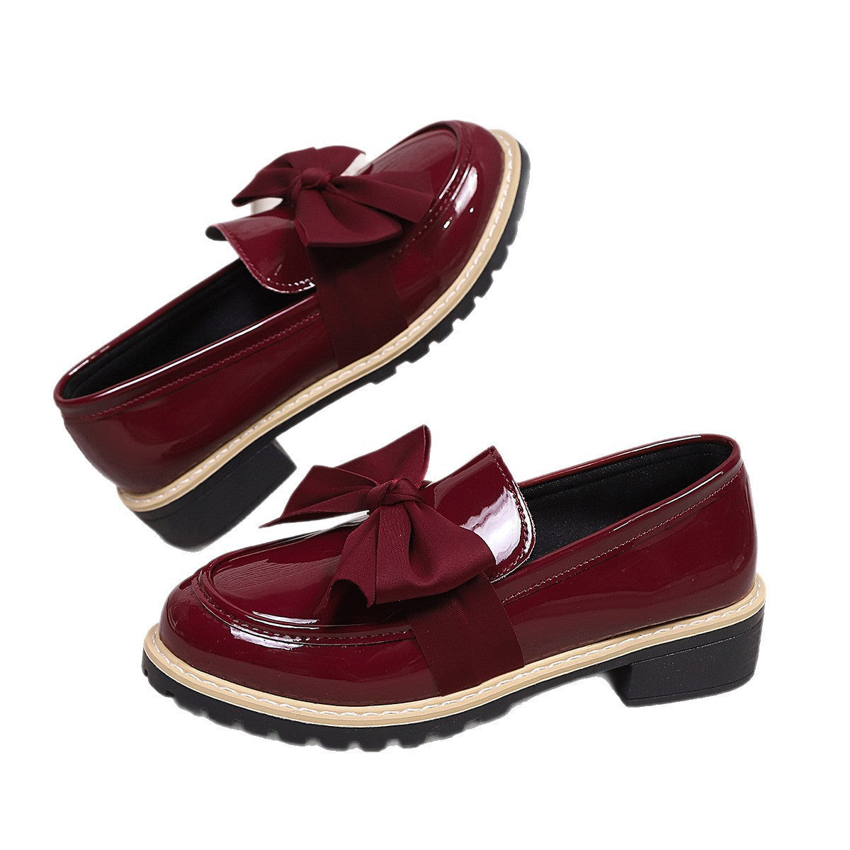 Damen Ballerina-Schuhe mit dekorativen Schleifen und rutschfester Sohle R&B