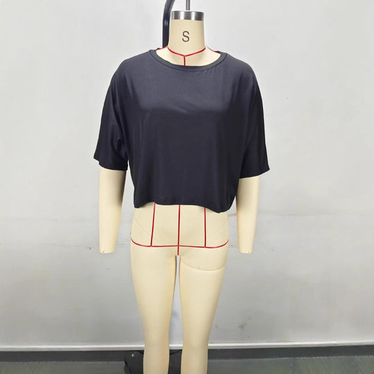 Damen Crop-Top mit weitem Schnitt R&B