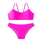Damen Bikini-Set mit verstellbaren Trägern und hohem Beinausschnitt R&B