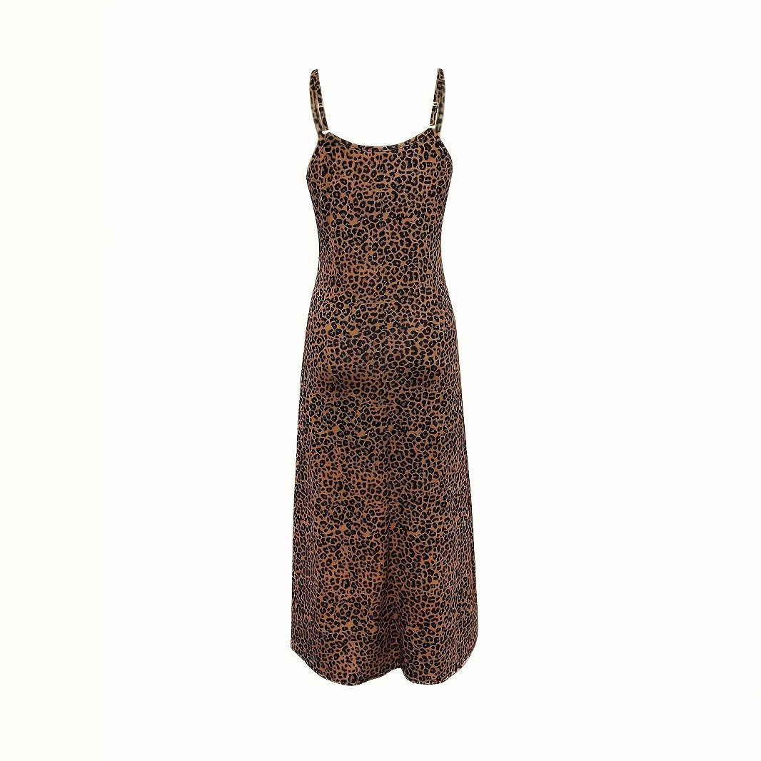 Damen Maxikleid mit raffinierten Tierdruck-Design R&B