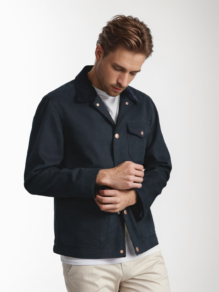 Herren trendige Jeansjacke R&B