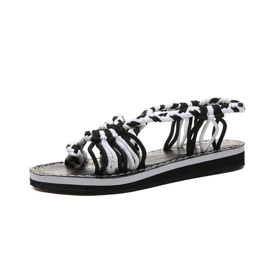 Damen Freizeit-Sandalen mit kunstvoll geflochtenem Riemen-Design R&B