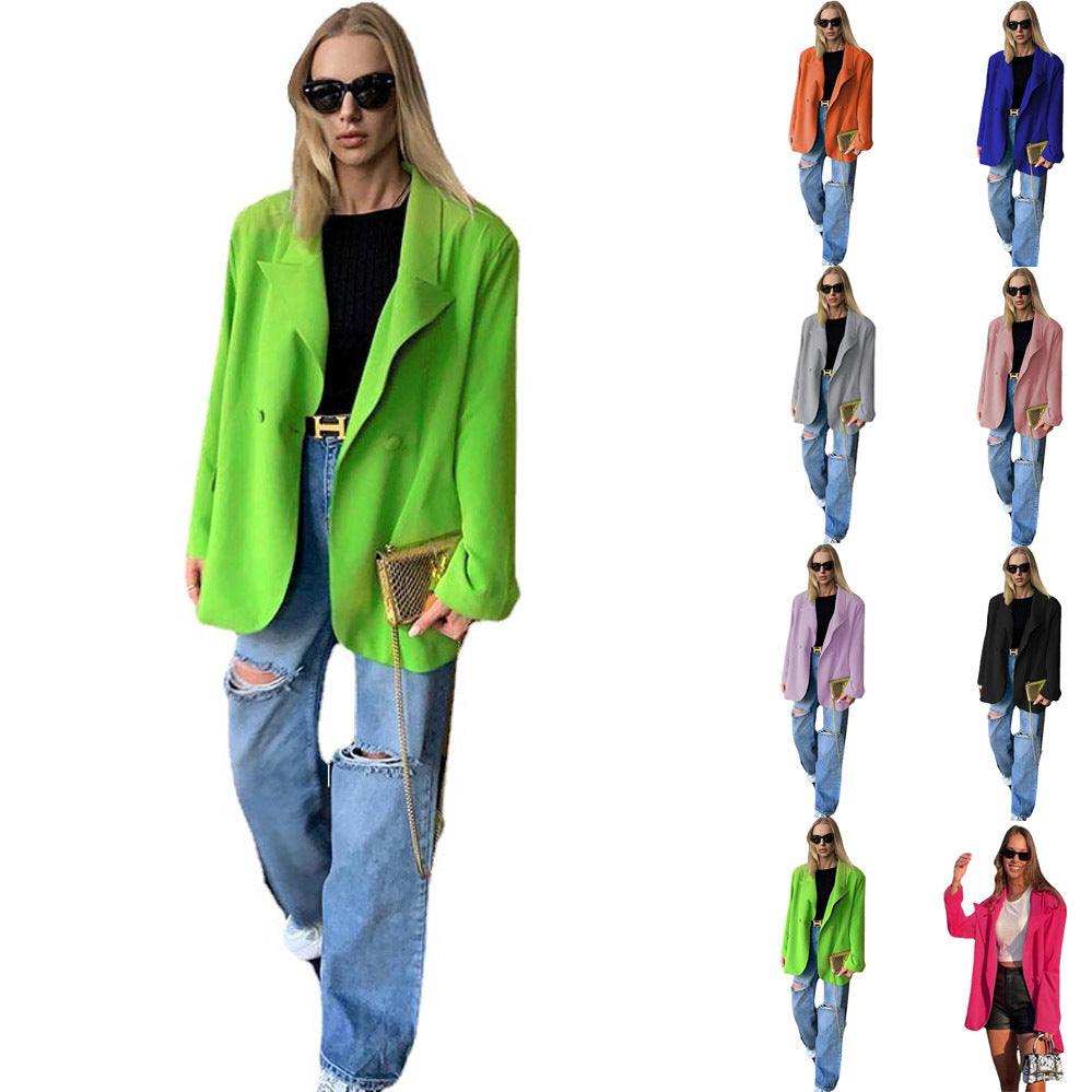 Damen lässiger Oversized-Blazer mit modernen Schnitt und eleganten Details R&B