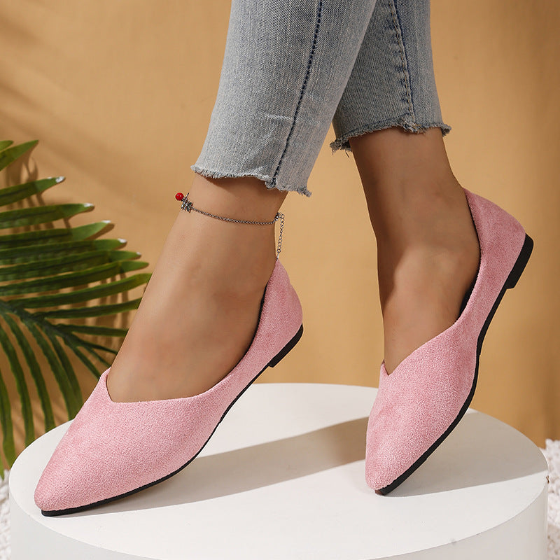 Damen elegante Ballerina-Schuhe mit spitzem Design und komfortabler Innensohle R&B