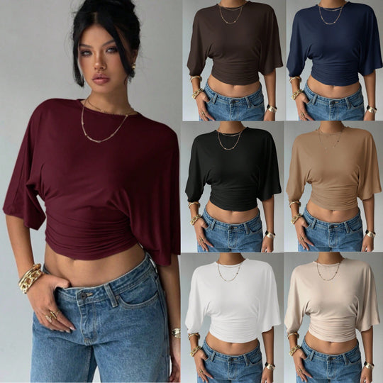 Damen Kurzärmliges Crop-Top R&B