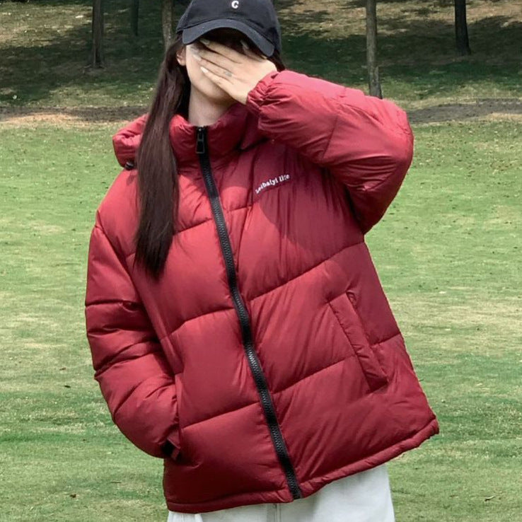 Damen Thermoisolierte Pufferjacke mit verstellbarer Kapuze und seitlichen Taschen R&B