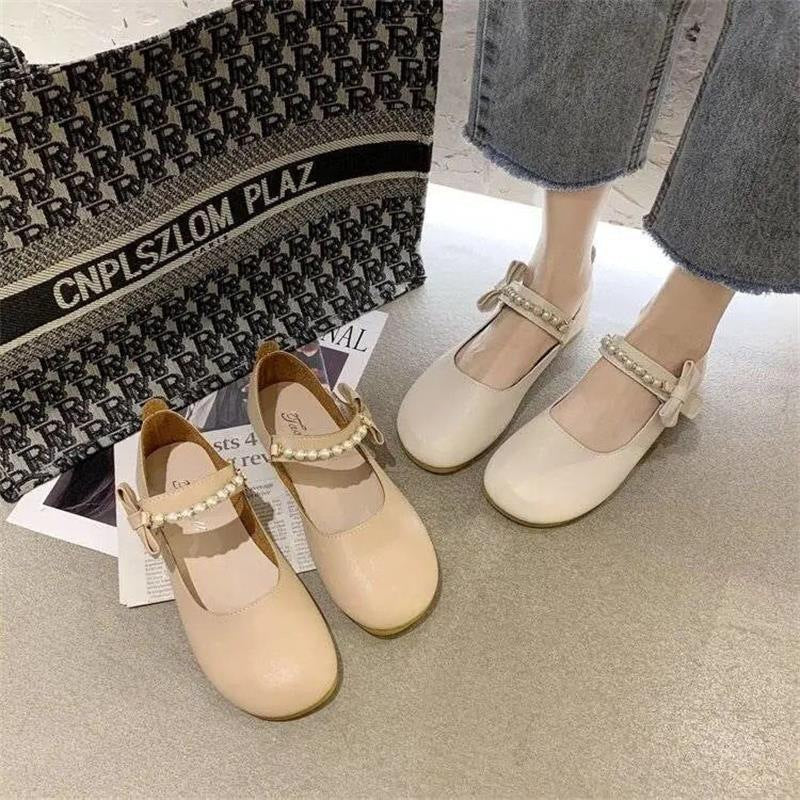 Damen elegante Clogs mit modischem Riemen und dekorativen Perlen R&B