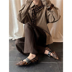Damen elegante spitze Riemchenballerinas mit Nieten R&B