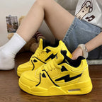 Damen Sportliche Sneaker mit High-Top Design und atmungsaktiver Oberflächenstruktur