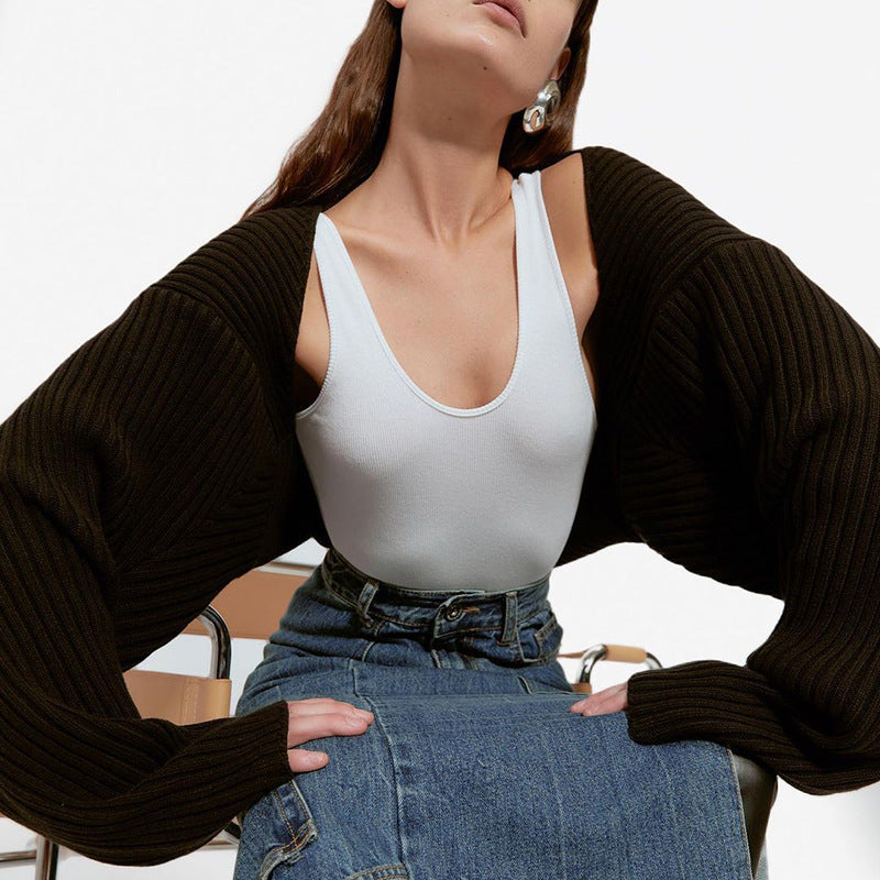Damen Cardigan mit grob gestricktem Design R&B