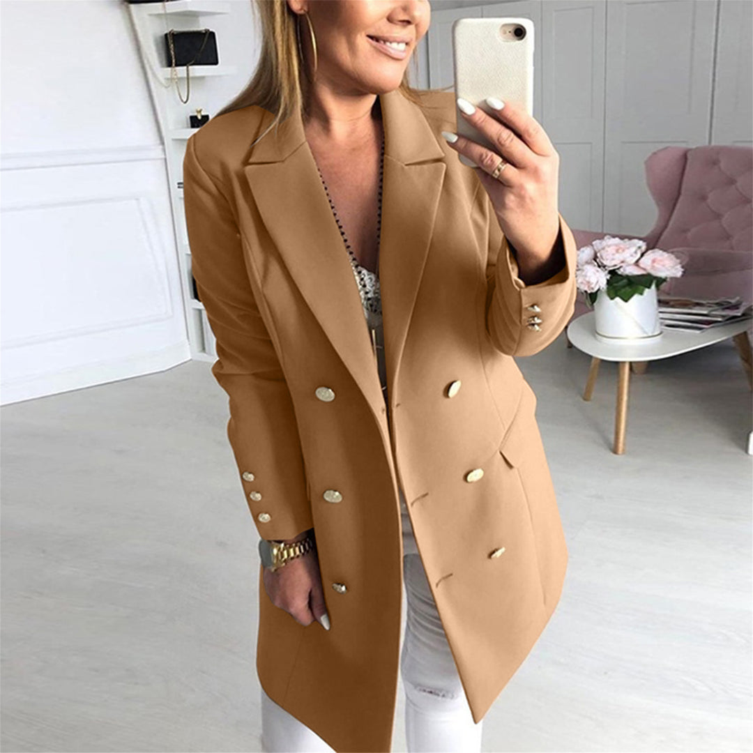 Damen eleganter Blazer mit doppelter Knopfleiste und modernem Schnitt R&B
