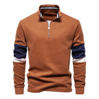 Herren Sportlicher Stehkragenpullover
