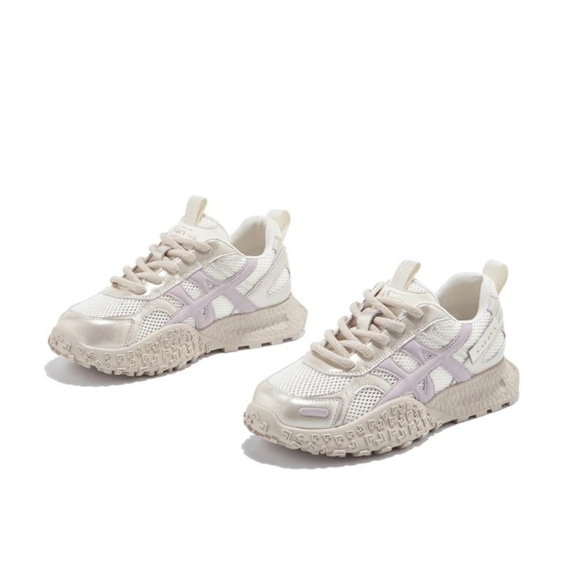 Damen Sportliche Trend-Sneaker mit atmungsaktiven Mesh-Obermaterialien und stoßdämpfender Sohle R&B