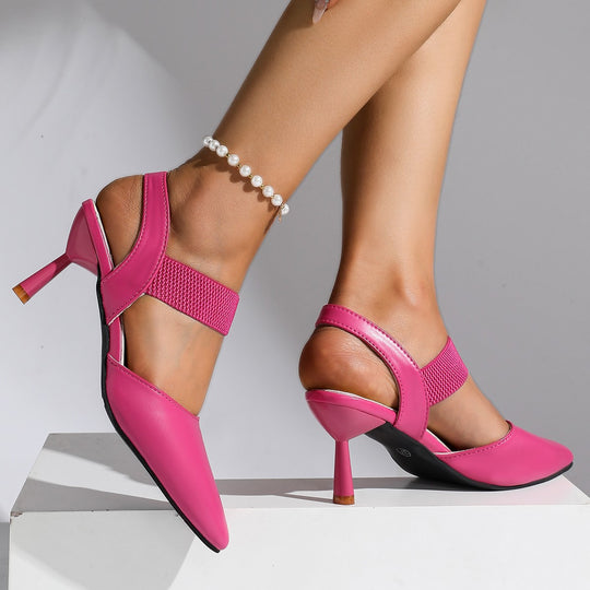 Damen Slingback Pumps mit elastischem Einsatz und elegantem Stiletto Absatz R&B