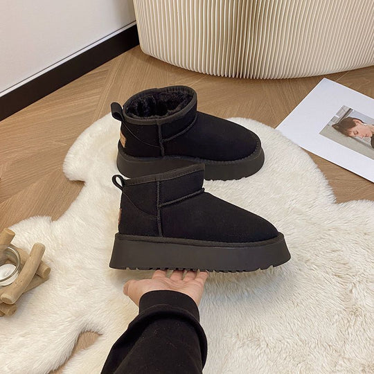 Damen Kuschelige Winterstiefel mit warmem Innenfutter und robuster Sohle R&B