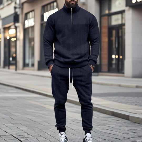 Herren Sportliches Freizeit-Set aus atmungsaktivem Material mit strukturiertem Design R&B