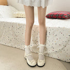 Damen elegante Ballerina-Pumps mit modischen Riemchen und dekorativen Schleifen R&B