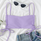 Damen Crop-Top mit verstellbaren Schleifen R&B
