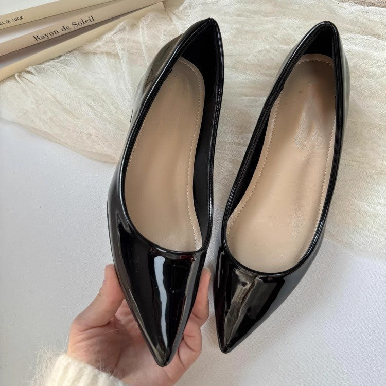 Damen spitze Ballerinas mit elegantem Glanzfinish R&B