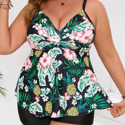 Damen Tankini mit floralem Design und figurformendem Schnitt R&B