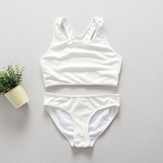 Damen Badeanzug mit Volant und eleganter Rippstruktur R&B