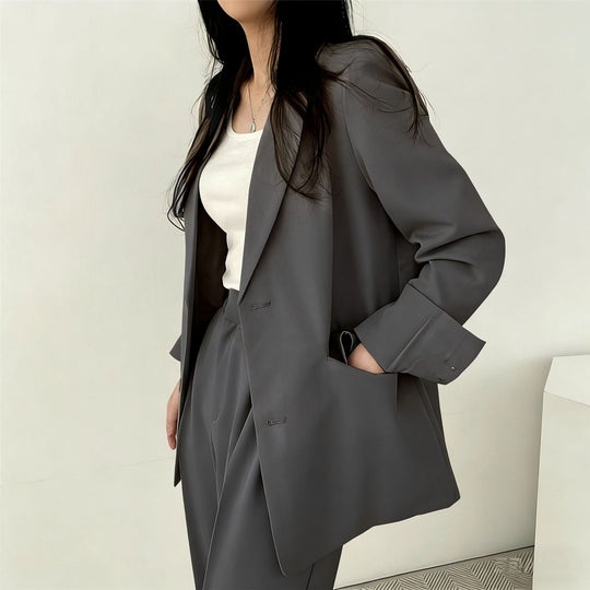 Damen elegantes Blazer-Set mit weitem Schnitt R&B