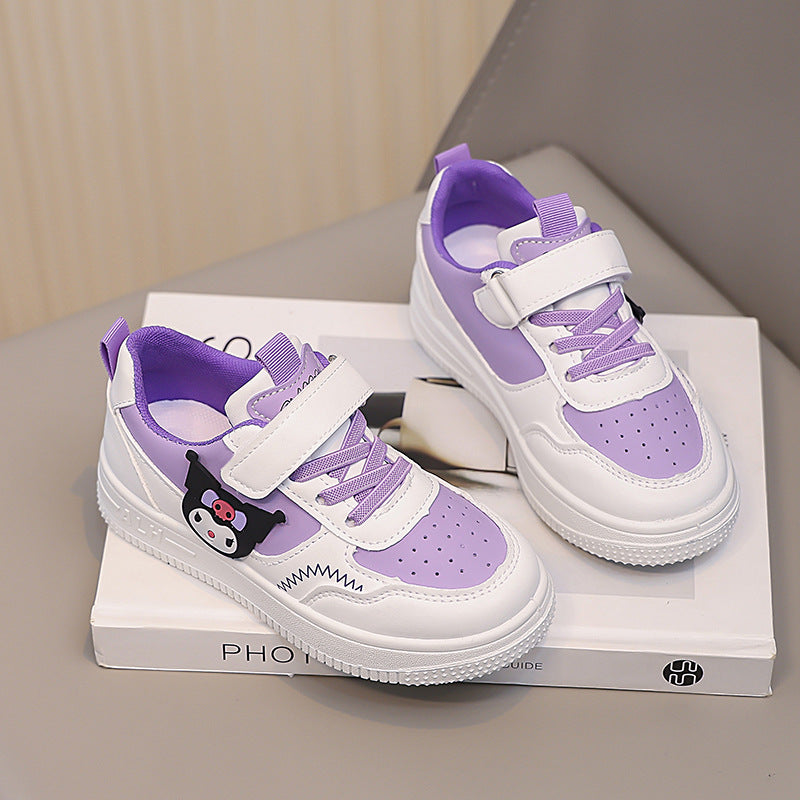 Damen Kindersneaker mit niedlichem Tiermotiv und praktischem Klettverschluss