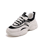 Damen modische Chunky Sneakers mit atmungsaktiver Mesh-Oberfläche und gepolsterter Sohle R&B