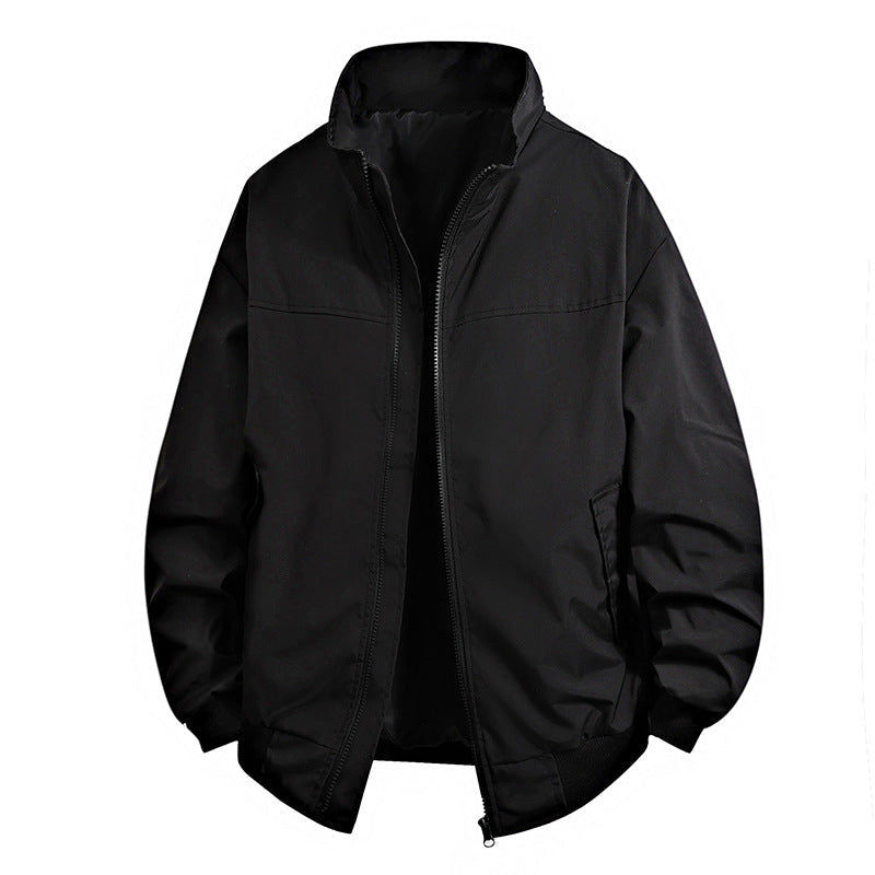 Herren praktische Übergangsjacke mit hohem Kragen und vielseitigen Taschen