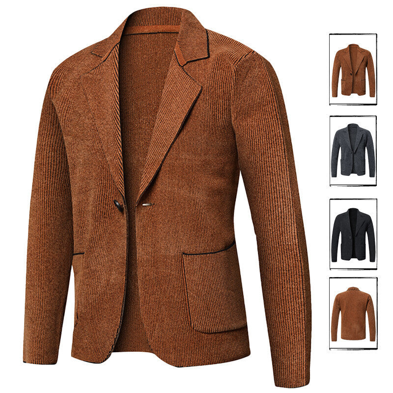 Herren elegante Blazerjacke mit zeitlosem Design und praktischen Taschen R&B