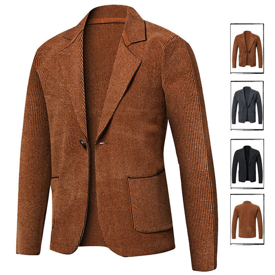 Herren elegante Blazerjacke mit zeitlosem Design und praktischen Taschen R&B
