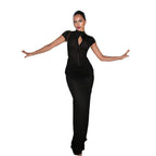 Damen Langarm Maxikleid mit raffiniertem Schnitt und eleganter Knopfdetail R&B