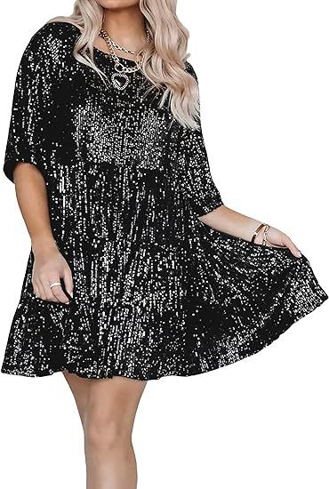 Damen Abendkleid mit funkelnden Pailletten R&B
