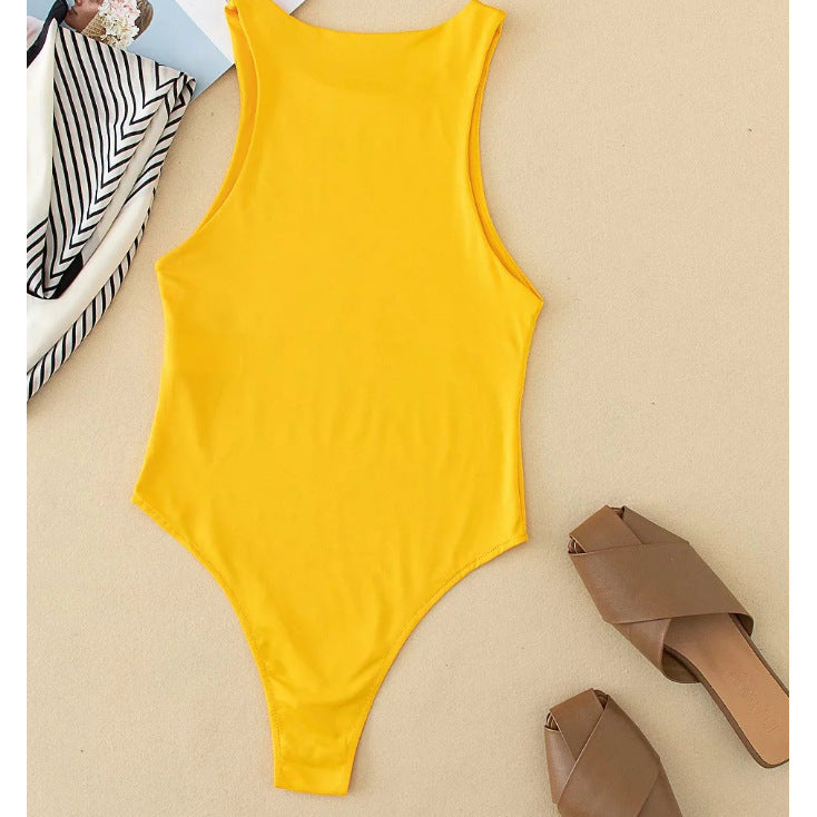 Damen Figurbetontes Tanktop mit breitem Trägerdesign R&B