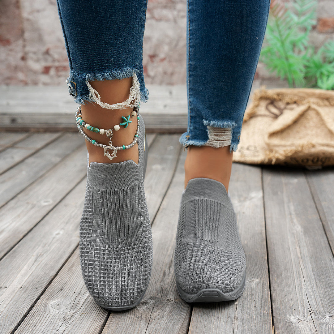 Damen sportliche Sneakers mit stilvollem Leo-Muster R&B