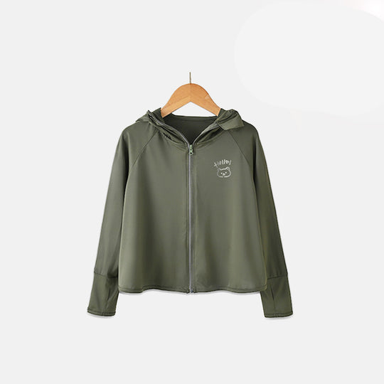 Damen atmungsaktive und wasserabweisende Sportjacke mit Kapuze R&B