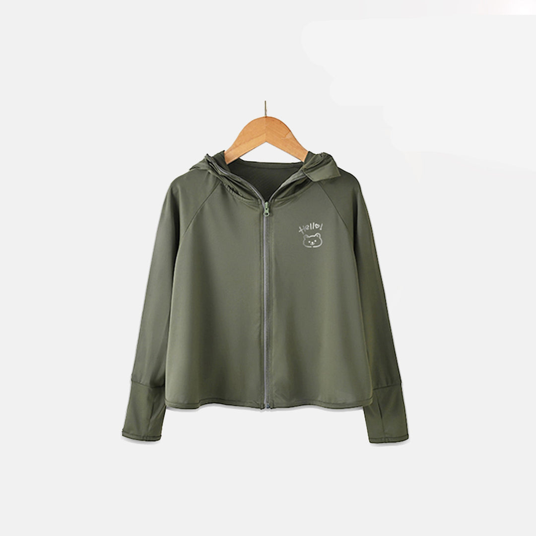 Mädchen Übergangsjacke mit Kapuze und niedlichem Tiermotiv R&B