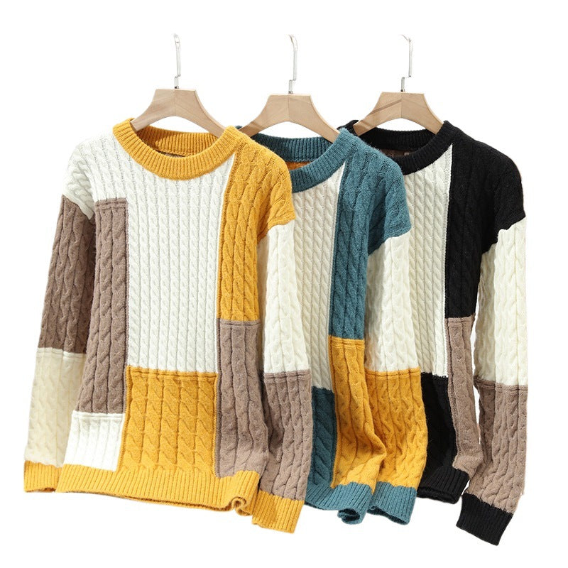 Herren modischer Pullover im Kabelstrickdesign R&B
