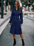 Damen Hemdblusenkleid mit tailliertem Gürtel und schickem Schößchen R&B