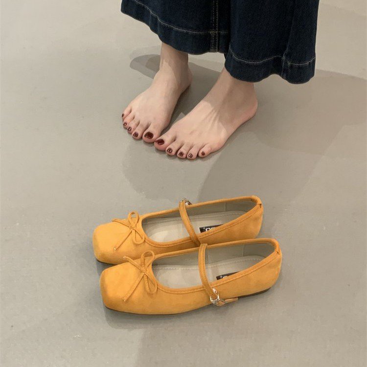 Damen Ballerinas mit modischem Riemchen und dekorativem Schleifendesign R&B