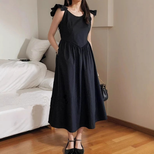 Damen Maxikleid mit Rüschendetails und empfohlener Passform R&B