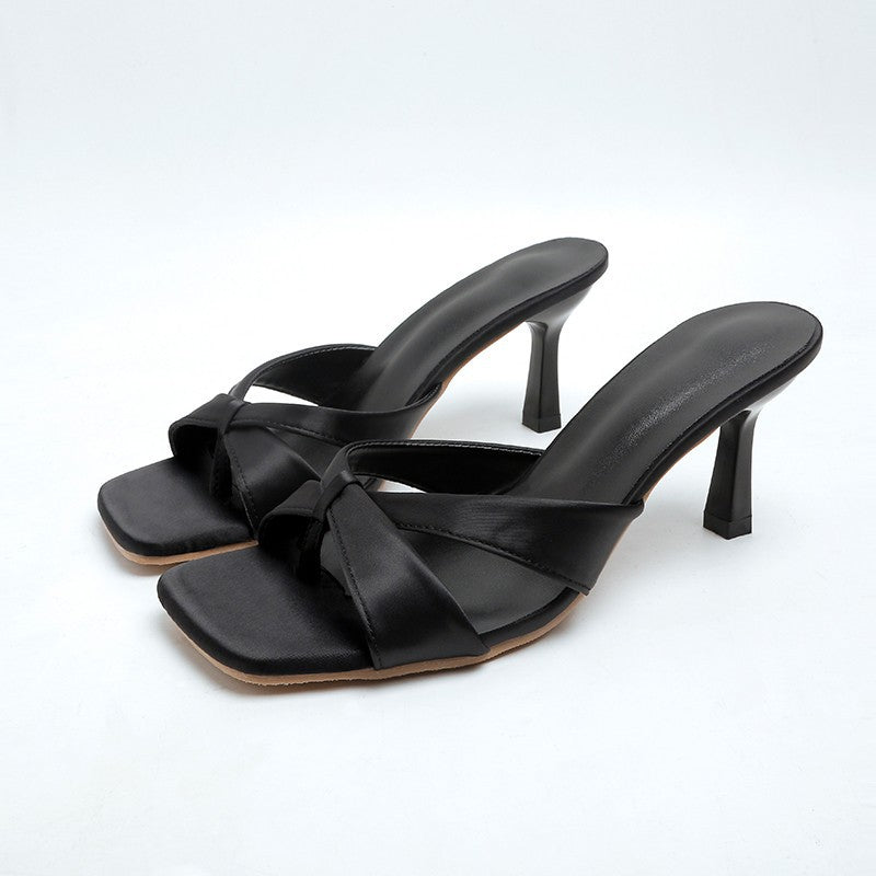 Damen Slingback-High-Heels mit elegantem Knoten-Design und komfortablem Absatz R&B