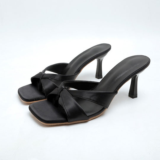 Damen Slingback-High-Heels mit elegantem Knoten-Design und komfortablem Absatz R&B